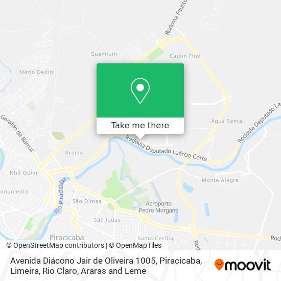 Mapa Avenida Diácono Jair de Oliveira 1005