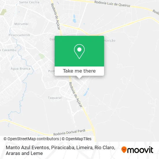 Manto Azul Eventos map