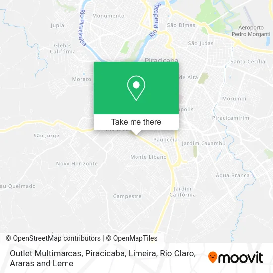 Outlet Multimarcas map