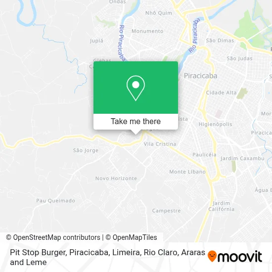 Pit Stop Burger map