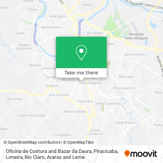 Oficina de Costura and Bazar da Daura map