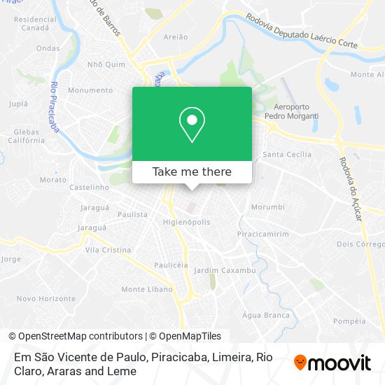 Mapa Em São Vicente de Paulo