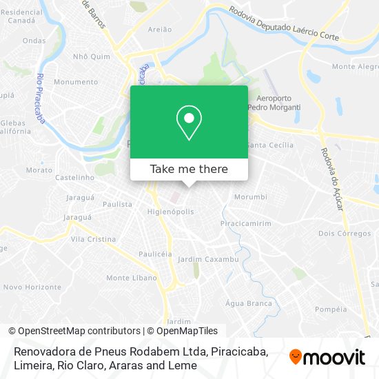 Mapa Renovadora de Pneus Rodabem Ltda