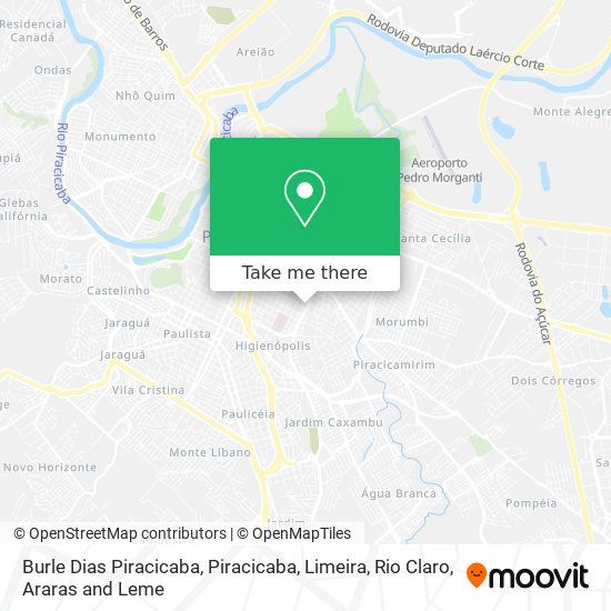 Burle Dias Piracicaba map