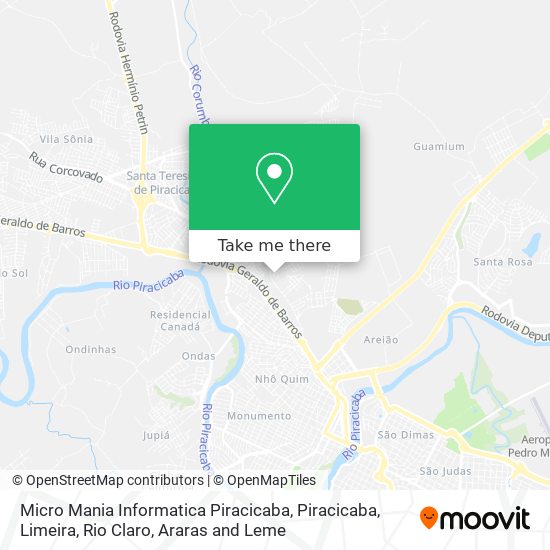 Mapa Micro Mania Informatica Piracicaba