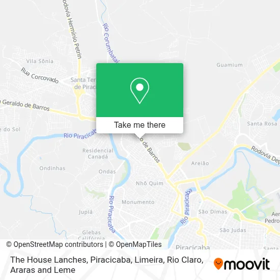 The House Lanches map