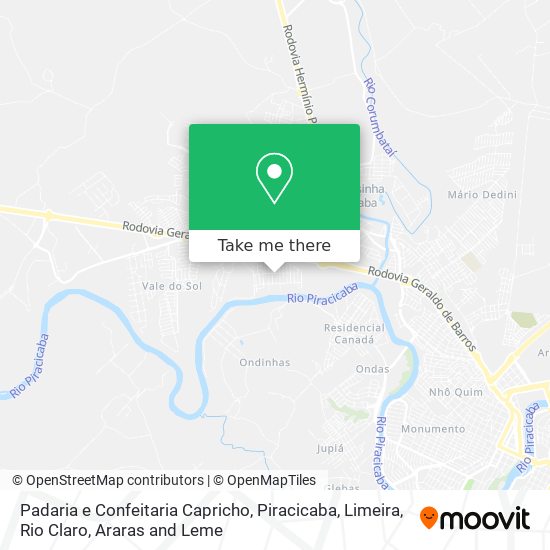 Padaria e Confeitaria Capricho map