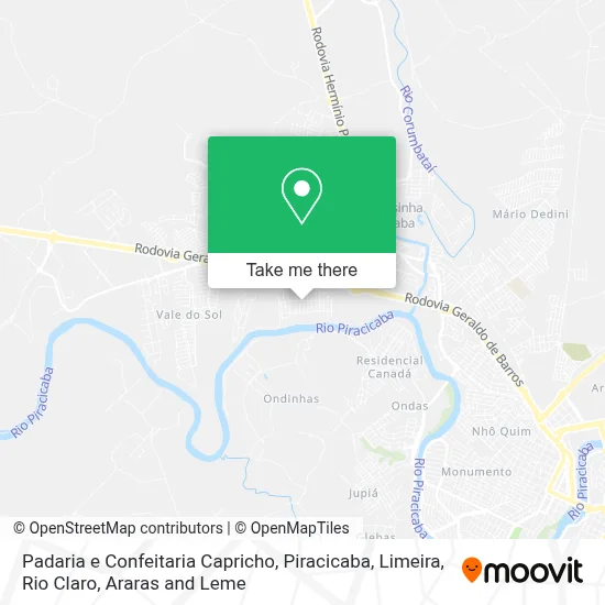 Padaria e Confeitaria Capricho map