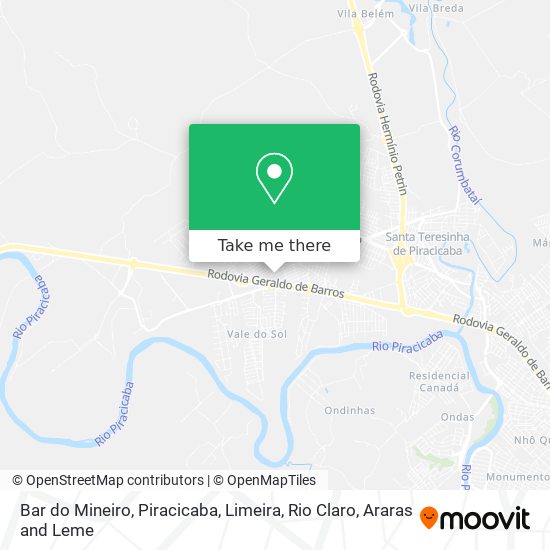 Mapa Bar do Mineiro