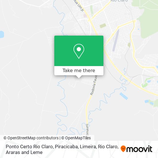 Mapa Ponto Certo Rio Claro