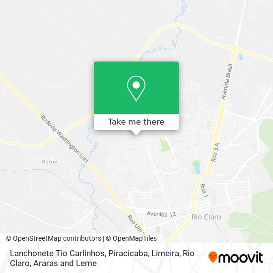 Mapa Lanchonete Tio Carlinhos