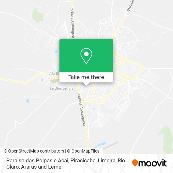 Paraiso das Polpas e Acai map