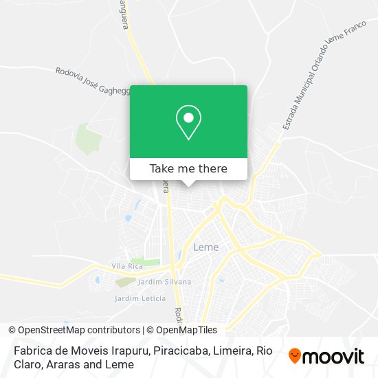 Fabrica de Moveis Irapuru map