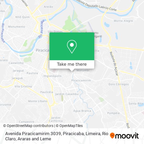 Mapa Avenida Piracicamirim 3039