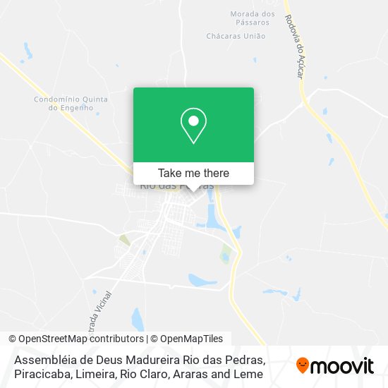 Mapa Assembléia de Deus Madureira Rio das Pedras