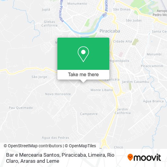 Mapa Bar e Mercearia Santos