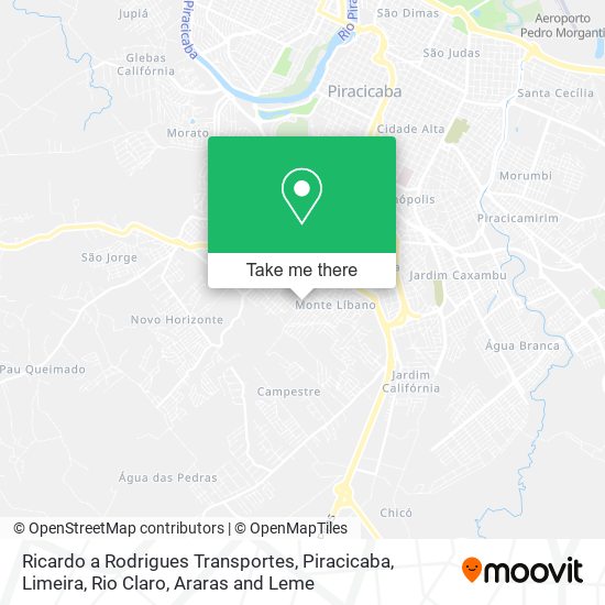 Ricardo a Rodrigues Transportes map