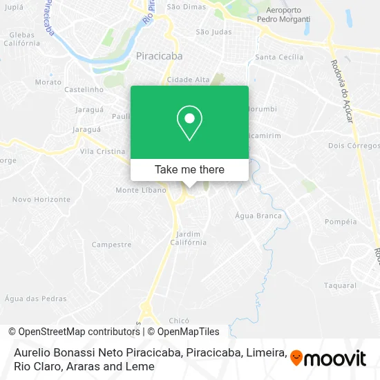 Aurelio Bonassi Neto Piracicaba map