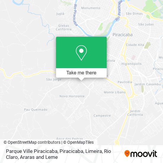 Parque Ville Piracicaba map