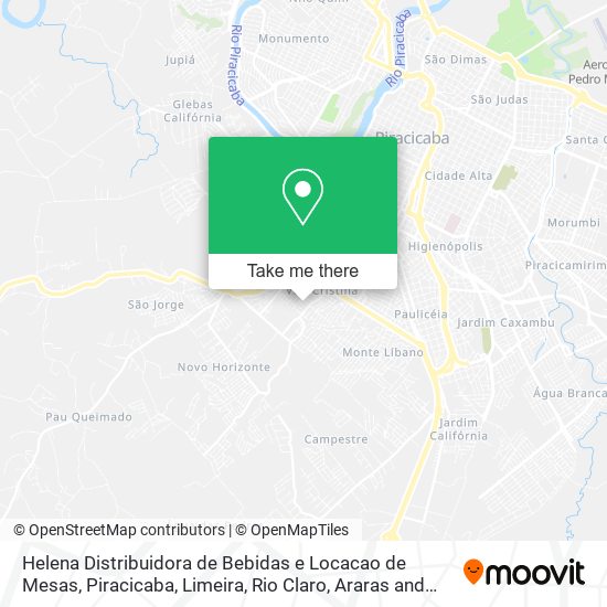 Mapa Helena Distribuidora de Bebidas e Locacao de Mesas