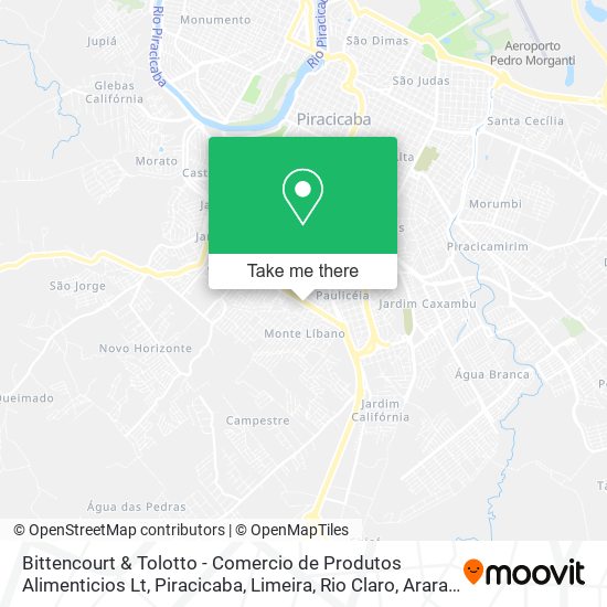 Mapa Bittencourt & Tolotto - Comercio de Produtos Alimenticios Lt