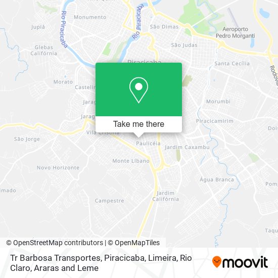 Mapa Tr Barbosa Transportes