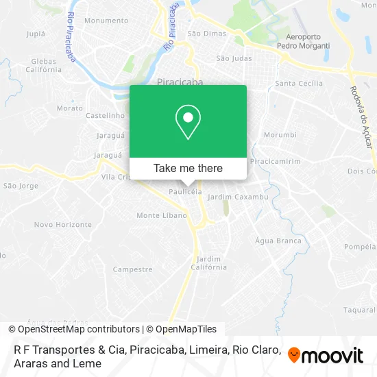 R F Transportes & Cia map