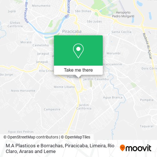 M.A Plasticos e Borrachas map