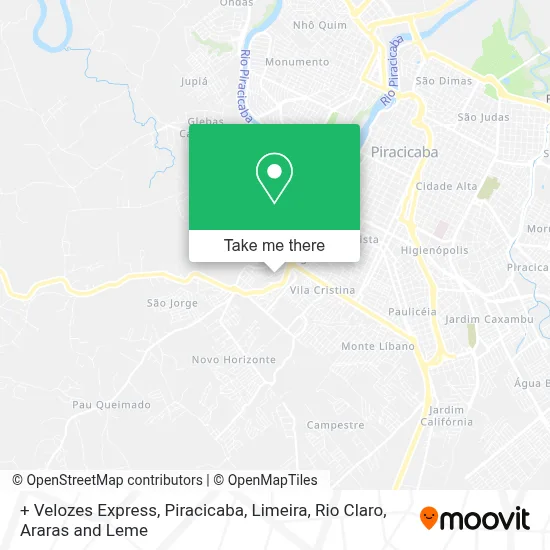 + Velozes Express map