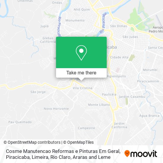 Mapa Cosme Manutencao Reformas e Pinturas Em Geral