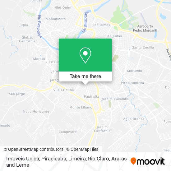 Imoveis Unica map