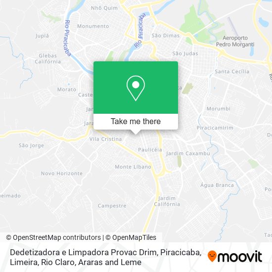 Mapa Dedetizadora e Limpadora Provac Drim