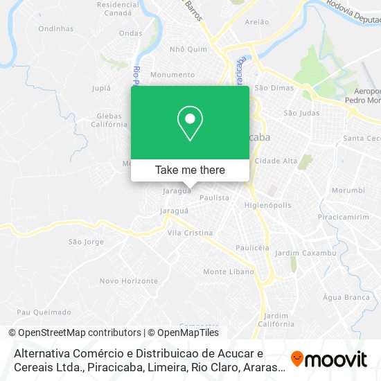 Alternativa Comércio e Distribuicao de Acucar e Cereais Ltda. map