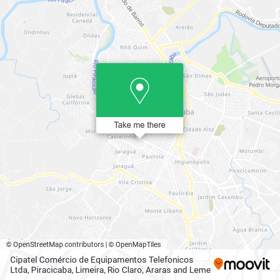 Cipatel Comércio de Equipamentos Telefonicos Ltda map