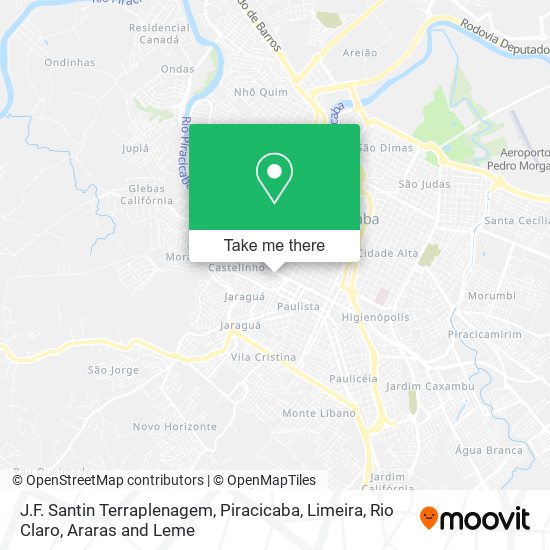 J.F. Santin Terraplenagem map