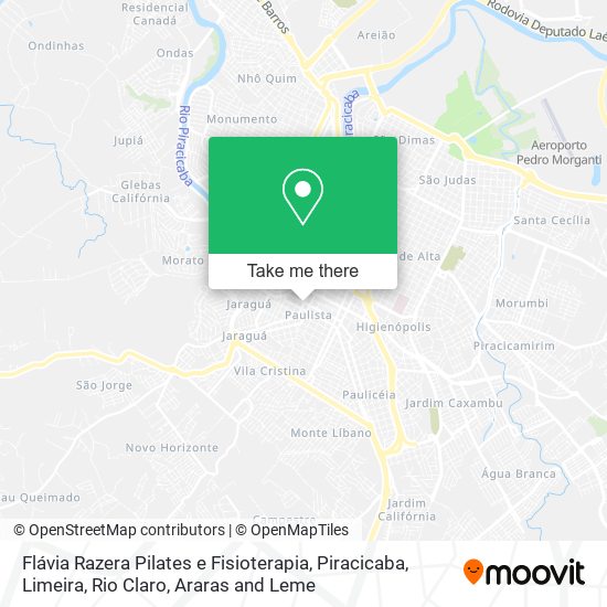 Mapa Flávia Razera Pilates e Fisioterapia