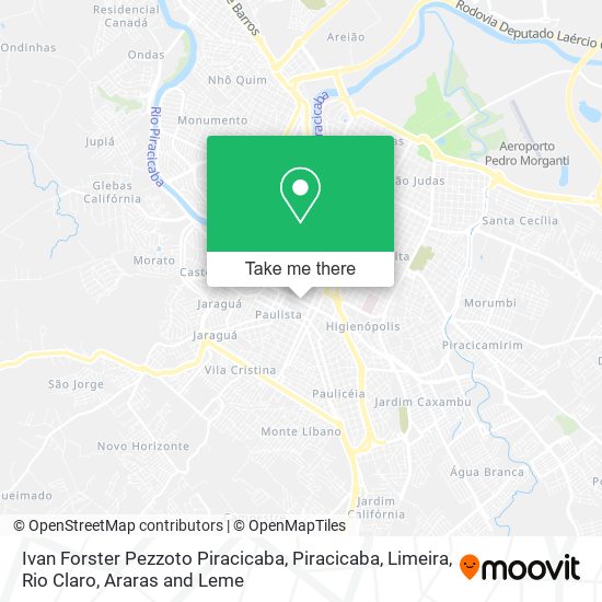 Ivan Forster Pezzoto Piracicaba map