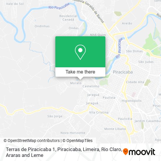 Terras de Piracicaba 1 map
