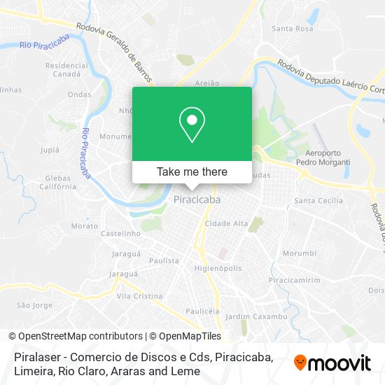 Piralaser - Comercio de Discos e Cds map