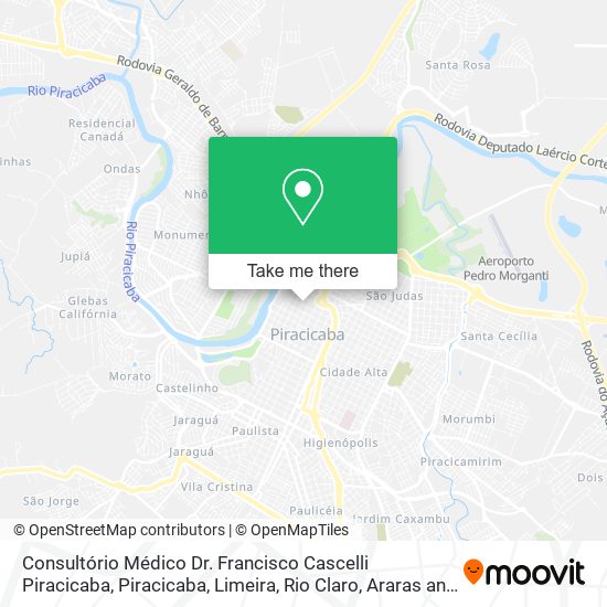 Mapa Consultório Médico Dr. Francisco Cascelli Piracicaba