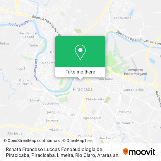 Renata Francoso Luccas Fonoaudiologia de Piracicaba map