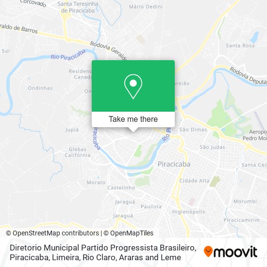 Mapa Diretorio Municipal Partido Progressista Brasileiro