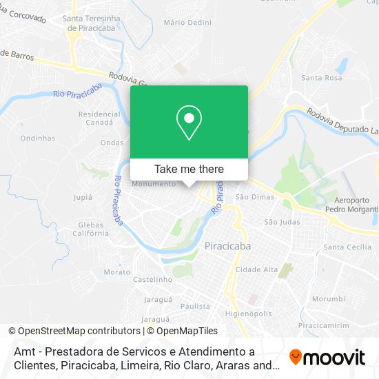 Amt - Prestadora de Servicos e Atendimento a Clientes map