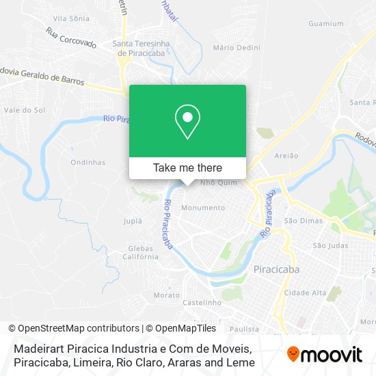 Mapa Madeirart Piracica Industria e Com de Moveis