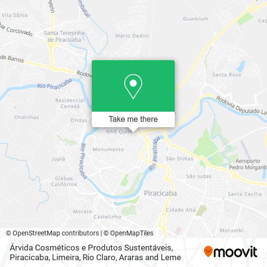 Árvida Cosméticos e Produtos Sustentáveis map