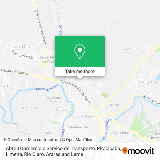 Abreu Comercio e Servico de Transporte map