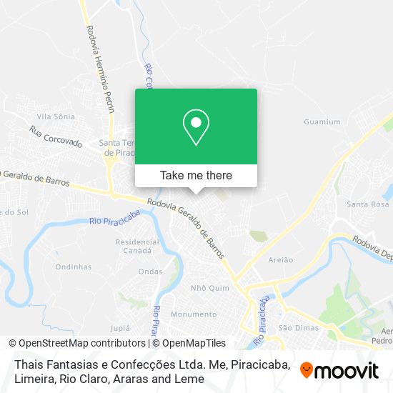 Thais Fantasias e Confecções Ltda. Me map