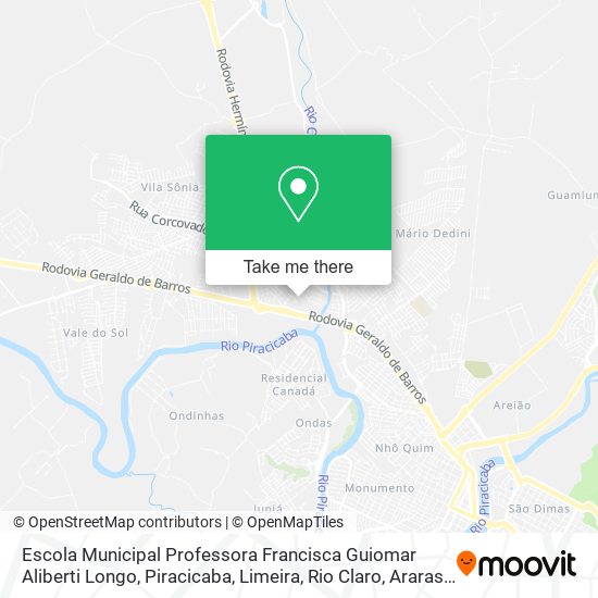Escola Municipal Professora Francisca Guiomar Aliberti Longo map