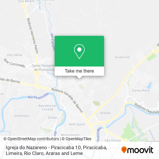 Mapa Igreja do Nazareno - Piracicaba 10