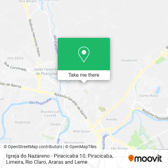 Igreja do Nazareno - Piracicaba 10 map